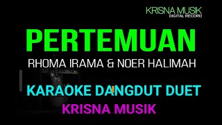 PERTEMUAN KARAOKE DANGDUT DUET VERSI SLOW ORIGINAL HD AUDIO [upl. by Atiuqan]