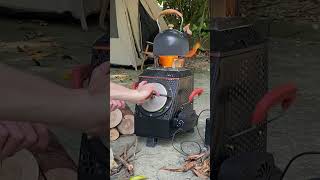 amazing woodstove burn fresh leaves like smokeless fuelwoodstove outdoorstove cookingstove [upl. by Melc91]