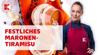 Das perfekte Dessert für die Adventszeit Maronentiramisu I Verena kocht I Kaufland [upl. by Schwing903]