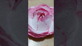 Making Napkin Ranunculus💮 flowercraft flowers craft crafty craftycorner craftideas shorts [upl. by Uis]