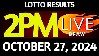 Lotto Result Today 200 pm draw October 27 2024 Sunday PCSO LIVE [upl. by Acira]