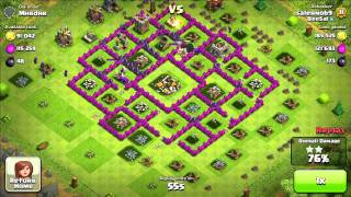 Clash of Clans Town Hall 9 Attack Strategy  Giant Healer [upl. by Eened86]