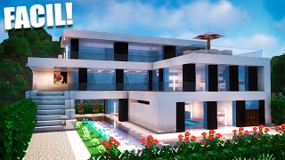 ✅Cómo hacer una casa MODERNA en Minecraft🏡 FÁCIL Y RÁPIDO 6 [upl. by Cheyne]