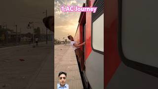 First time Journey in 1AC train train travel indianrailways railway youtubeshorts [upl. by Mercy]