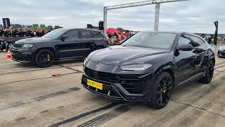 Jeep Cherokee Trackhawk vs Lamborghini Urus [upl. by Ahsoym]