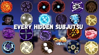 Every Hidden SubJutsu Showcase in Shindo Life [upl. by Dyson576]