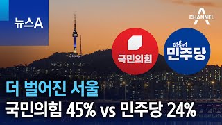 더 벌어진 서울…국민의힘 45 vs 민주당 24  뉴스A [upl. by Lledniw]