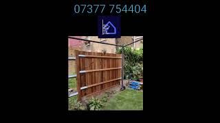 arris rail fencing installation close board feather edge fencing [upl. by Sissie476]