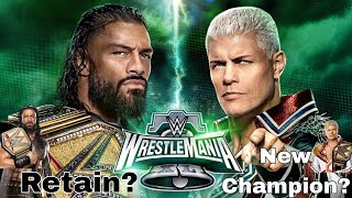 Winner Prediction Roman Reigns vs Cody Rhodes Championship match prediction part2 [upl. by Glendon596]