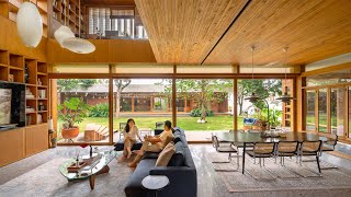 Inside An Architect’s Mid Century Modern Home Inspired By Frank Lloyd Wright  Jakarta Indonesia [upl. by Eenram]