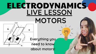 Grade 12 Electrodynamics Motors LIVE lesson Physics [upl. by Enovad]