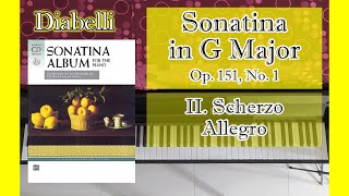 22  Diabelli  Sonatina Op151 No1 II Scherzo Allegro  Sonatina Album [upl. by Aliak]