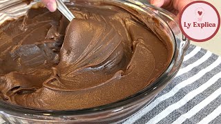 RECHEIO DE CHOCOLATE FÁCIL PARA BOLOS  RECEITA DELICIOSA DE CREME BELGA TRUFADO DE CHOCOLATE [upl. by Elletsirk299]