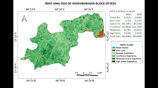 RASTER AREA CALCULATION OF NDVI IMAGE USING QGIS 334 [upl. by Araec]