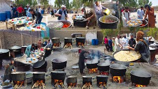 Traditional marriage Cooking in Afghanistan  Daman Desert village of Afghanistan  Kabuli Pulao [upl. by Rez]