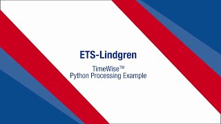 TimeWise  Python Processing Example [upl. by Inait952]