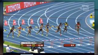 Moscow 2013 Women 100M Hurdles Semi Final 1 Tiffany Porter 1263 [upl. by Ardnuasal]