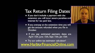 2012 2013 Tax Return Filing Dates [upl. by Nodarb]