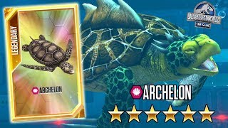 Archelon Max Level  Jurassic World The Game [upl. by Hcaz]