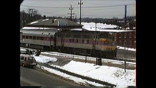 MBTA FP10 cab units on the Haverhill Line February 1989 [upl. by Lari889]