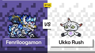 Digimon TCG Fenriloogamon vs Ukkomon Rush BT15 Match [upl. by Odnalra647]