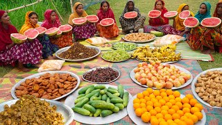 Bengali Traditional Muslim Ramadan Iftar amp Dinner  Chicken Curry Rice Huge Fruits amp Spice Foods [upl. by Levison556]