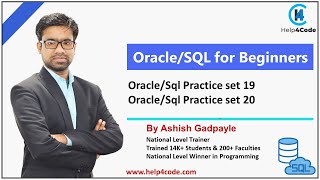 35 OracleSQL Practice 19 amp 20  Oracle  SQL for beginners by Ashish Gadpayle [upl. by Faye396]