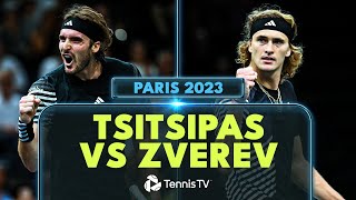 Stefanos Tsitsipas vs Alexander Zverev Highlights  Paris 2023 [upl. by Asecnarf]