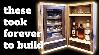 Cigar Humidor amp Whiskey Cabinet Dove Tail Build [upl. by Tuneberg]