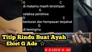 Kunci Gitar Titip Rindu Buat Ayah  Ebiet G Ade Tutorial Untuk Pemula By DE Kunta [upl. by Burrton817]