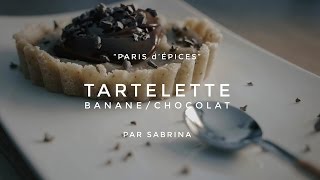 95 Secondes  Tartelette crue chocolat banane [upl. by Fabriane]