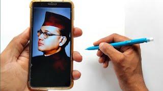 Subhash Chandra Bose drawing Outline Tutorial [upl. by Birgit918]