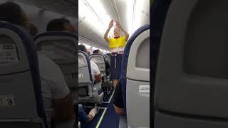 Flight instructions given by the flight staff amazing viral video airplane beautiful [upl. by Arola577]