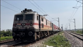 Mumbai ki Famous Train 22178 VARANASI MUMBAI MAHANAGARI EXPRESS WITH EDLS WAP7 [upl. by Karrie]