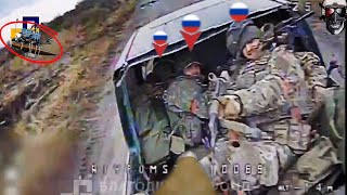 Horrible Ukrainian FPV drone brutally hunts down Russian soldiers before blowing them up one by one [upl. by Vernor427]