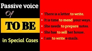 Use of quotTo Bequot in Passive Voice। Verb of To be  Speaking Practice। English Grammar। [upl. by Latsryk26]