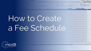 How to Create a Fee Schedule [upl. by Annahsit]