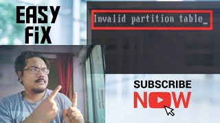 INVALID PARTITION  How to Fix an Invalid Partition Table error on a system [upl. by Atled]