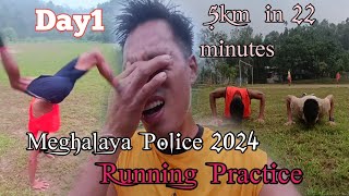 5km Running Practice For Meghalaya police2024Day 1 [upl. by Agbogla248]