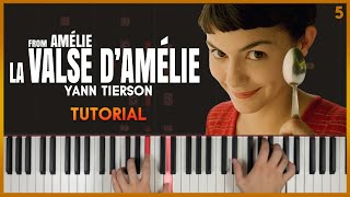 LA VALSE DAMELIE from Amélie by Yann Tiersen  Piano Tutorial Part 1 [upl. by Ytirahs]