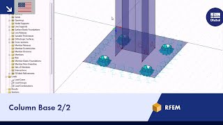 Dlubal RFEM  Column Base 22 [upl. by Yaffit]