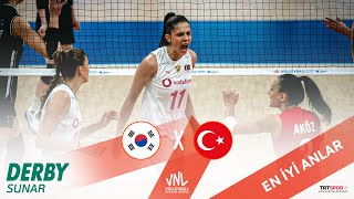 EN İYİ ANLAR  Türkiye  Güney Kore 2024 Kadınlar VNL ABD Etabı X Derby [upl. by Alexina]