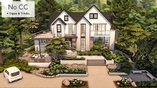 The Sims 4 Modern Family House  No CC  Stop Motion Speedbuild [upl. by Thursby]