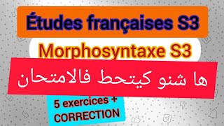 Études françaises S3 EXAMEN morphosyntaxe exercices  CORRECTION [upl. by Namso762]