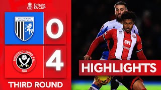 Osula amp McAtee Score Four  Gillingham 04 Sheffield United  Highlights  Emirates FA Cup 202324 [upl. by Notloc199]