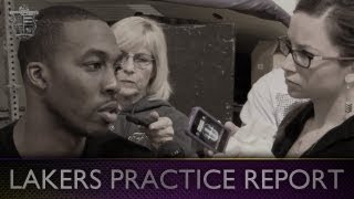 Lakers Practice Dwight Howard Talks Thunder Going to OKC and Progress Hes Made [upl. by Uyekawa168]