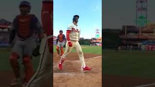 Bryce Harper Gets Hyped Up After Home Run ⚾️ mlb baseball phillies shorts [upl. by Ojyram]