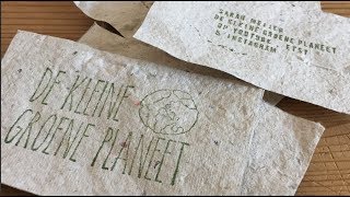 DIY visitekaartjes  papier scheppen  De Kleine Groene Planeet [upl. by Ettedranreb]