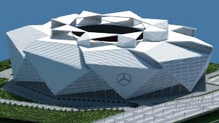 Minecraft  TIMELAPSE  Mercedes Benz Stadium Atlanta Falcons New Official  DOWNLOAD [upl. by Eenafets]