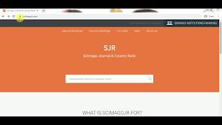 Journal Quality Check using Scimago  Scimago Journal Ranking  SJR [upl. by Annatnom]